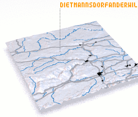 3d view of Dietmannsdorf an der Wild