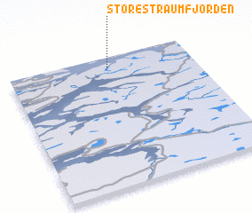 3d view of Store Straumfjorden