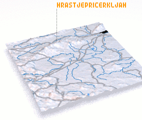 3d view of Hrastje pri Cerkljah