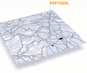 3d view of Portugal