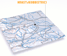 3d view of Hrastje ob Bistrici