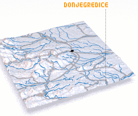 3d view of Donje Gredice