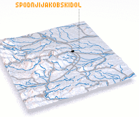 3d view of Spodnji Jakobski Dol