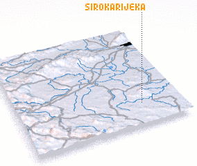 3d view of Široka Rijeka