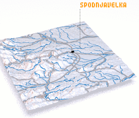 3d view of Spodnja Velka