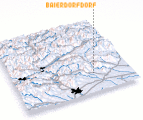 3d view of Baierdorf Dorf