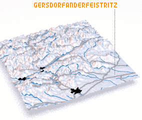 3d view of Gersdorf an der Feistritz