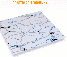 3d view of Prostřední Staré Buky