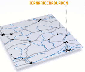 3d view of Heřmanice nad Labem