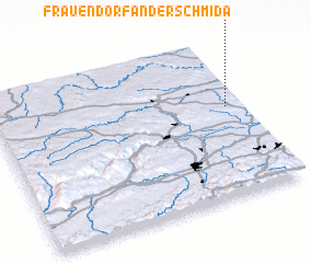 3d view of Frauendorf an der Schmida