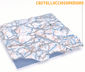 3d view of Castelluccio Superiore