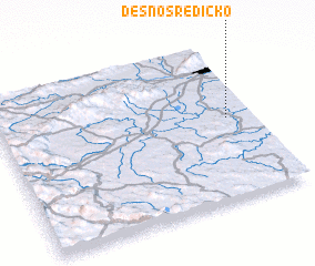 3d view of Desno Sredičko