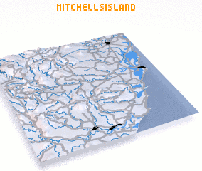 3d view of Mitchells Island