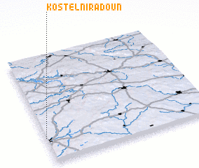 3d view of Kostelní Radouň