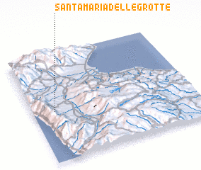 3d view of Santa Maria delle Grotte