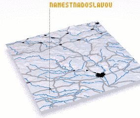 3d view of Náměšť nad Oslavou