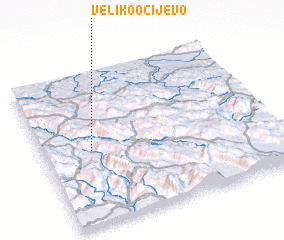 3d view of Veliko Očijevo