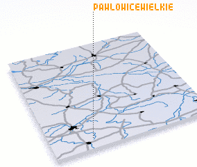 3d view of Pawłowice Wielkie