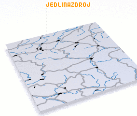 3d view of Jedlina-Zdrój