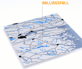 3d view of Hällingsfall