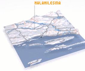 3d view of Mala Milešina
