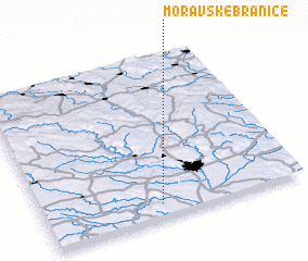 3d view of Moravské Bránice