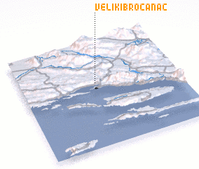 3d view of Veliki Broćanac