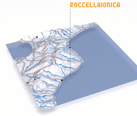 3d view of Roccella Ionica