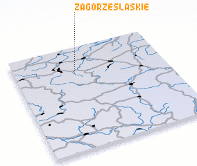 3d view of Zagórze Śląskie