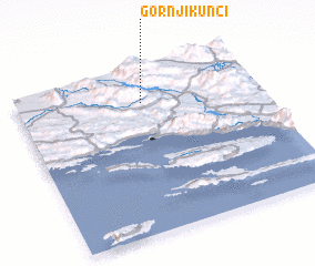 3d view of Gornji Kunci