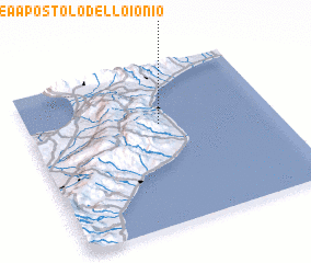 3d view of SantʼAndrea Apostolo dello Ionio