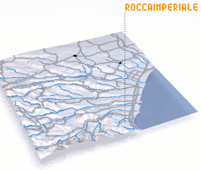 3d view of Rocca Imperiale