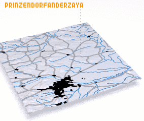 3d view of Prinzendorf an der Zaya