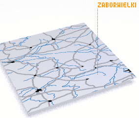 3d view of Zabór Wielki