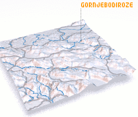 3d view of Gornje Bodirože