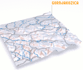 3d view of Gornja Kozica