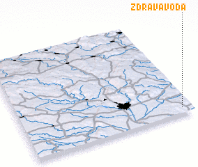 3d view of Zdravá Voda