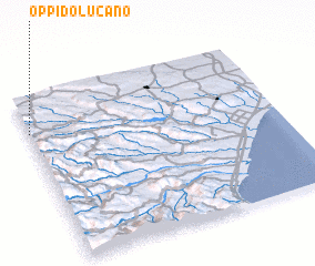 3d view of Oppido Lucano