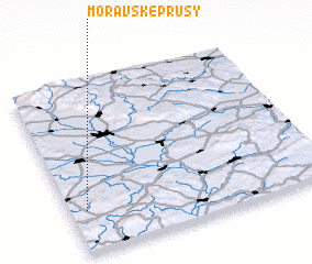 3d view of Moravské Prusy