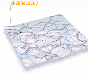 3d view of Srednje Selo