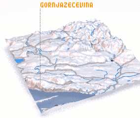 3d view of Gornja Zečevina