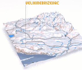 3d view of Veliki Nebriževac