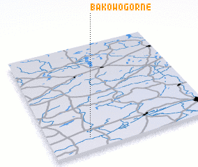 3d view of Bąkowo Górne