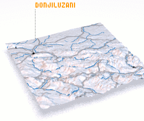 3d view of Donji Lužani