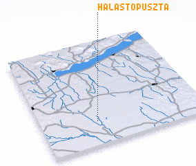 3d view of Halastópuszta