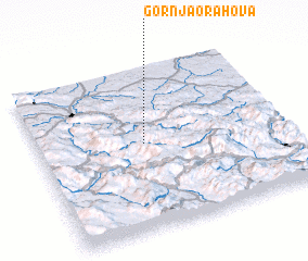 3d view of Gornja Orahova