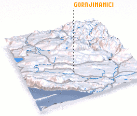 3d view of Gornji Mamići