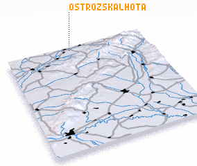 3d view of Ostrožská Lhota