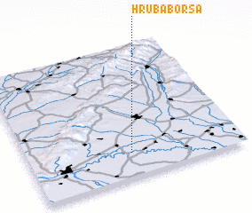 3d view of Hrubá Borša