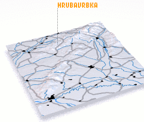 3d view of Hrubá Vrbka